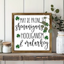 Irish Wooden Plaque Not Lucky Just Blessed St. Patrick's Day Shamrock Home Decor