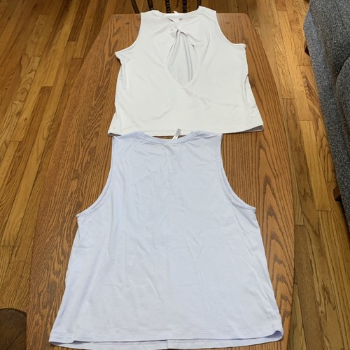 Lot of 2. Fabletics Women's Sleeveless Shirts, White Size S, Lavender Size XS - Picture 5 of 9
