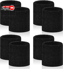 8 Pcs Sports Wrist Sweat Bands for Men  Women  Absorbent Wrist Sweatbands Tenni