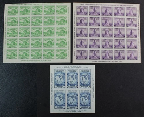 CKStamps: US Stamps Collection Scott#730 731 735 Unused NH NGAI