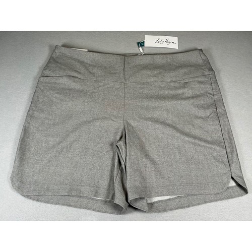 Lady Hagen XXL Pull On Golf Shorts Gray Tummy Control Stretch 7" NEW - Picture 1 of 11