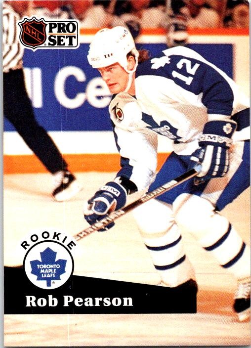 1991-92 Pro Set French Rob Pearson Rookie #562 Toronto Maple Leafs