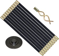 12 Piece Drain Rods Set 9m Plumbing Cleaning Unblock Drainage Worm Screw Plunger