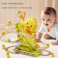 Electric Stair Climbing Ducks Toy w/ Music Lights Escalator Track