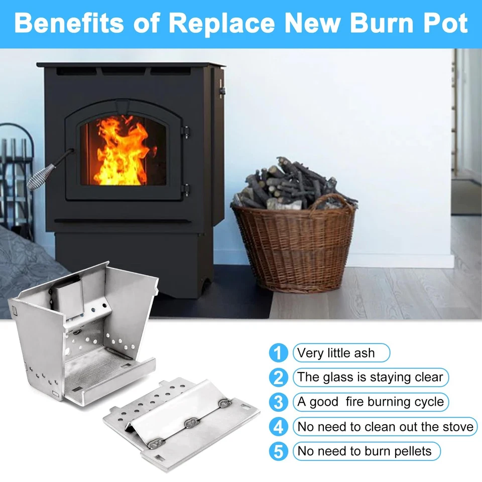 Burn Pot for PelPro PP130 PP60 PP70 PP130-B PP130B PPC90 TSC90 PP150 Pellet S... - Image 3 of 4
