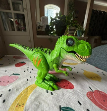 ZURU Robo Alive Attacking T-Rex Green Dinosaur Robotic Pet Walking Roaring WORKS