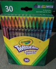 Crayola Twistables Colored Pencils 30-Color Set No Sharpning, Just Twist New