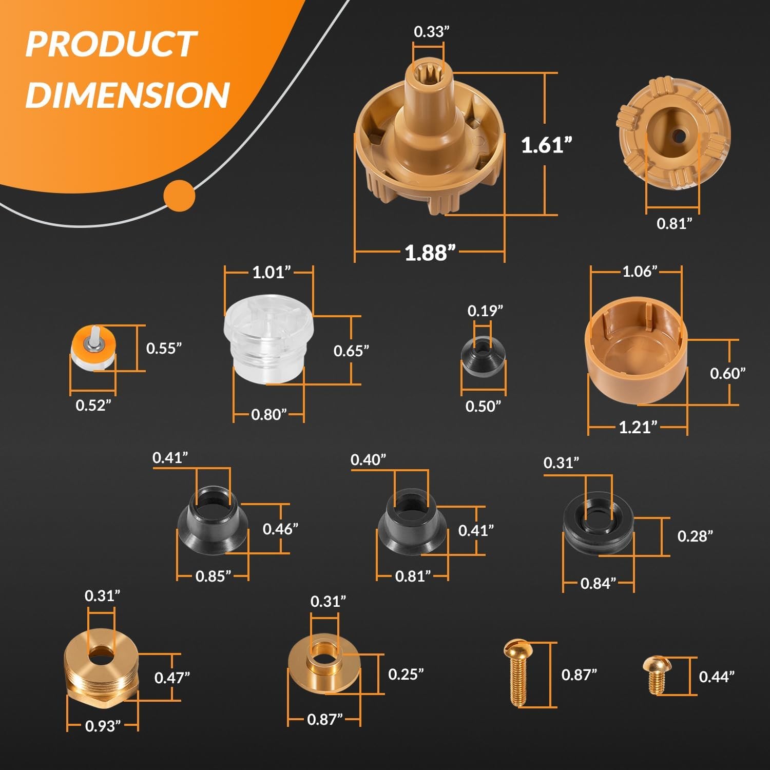 For Woodford Model 17 Faucets RK-17MH Wall Hydrant Metal Handle Repair Kit