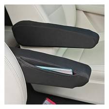 2PCS Arm Rest Cover for Car with Side Pocket,Breathable Cloth Fabric Car Armrest