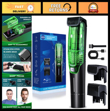 Vacuum Beard Trimmer  Hair Clipper for Men - Electric Shaver, Cordless Grooming