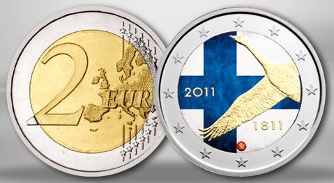 Finlande 2 Euro 2011, 200 ans Banque de Finlande