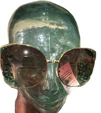 XXl BIG OVERSIZED "Rimless" Bolted Round Women Brown Len Tint Sunglasses SHadz