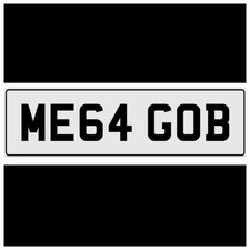 MEGA ME64 GOB NUMBER PLATE FUNNY CHEEKY RUDE PRIVATE REG BIG BOSS BO55 B19 B16