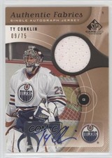 2005-06 SP Game Used Edition Authentic Fabrics 9/75 Ty Conklin #AAF-TC Auto 0k70