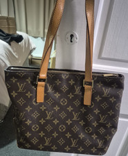 Genuine Louis Vuitton Cabas Piano Tote Bag Used + Free Kate Spade Coin Bag