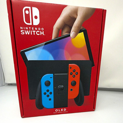 Nintendo Switch OLED Model 64GB Console w/ Neon Red/Blue Joy-Con Dock w/ LAN