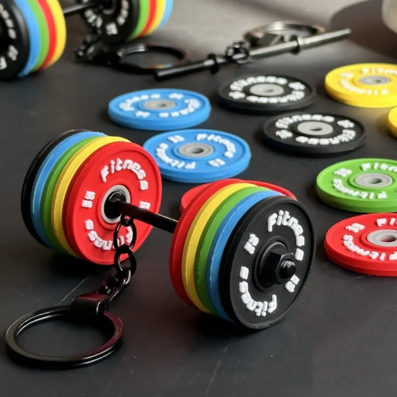 Portachiavi Fitness 2 Pezzi, portachiavo Bodybuilding, Creativi Uomo Forte, Allenamento Forza, Regalo Per Gli Appassionati Di Fitness