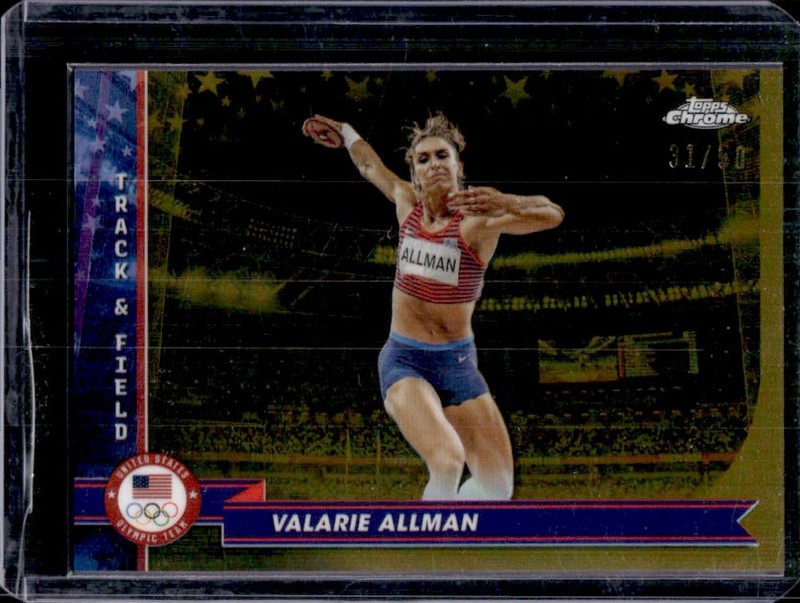 2024 Topps Chrome US Olympics Valarie Allman Gold Refractor #/50 USA