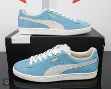 Puma Suede Made in Italy Opale Blue Ivory White Shoes Mens Size 9-13 398553-01