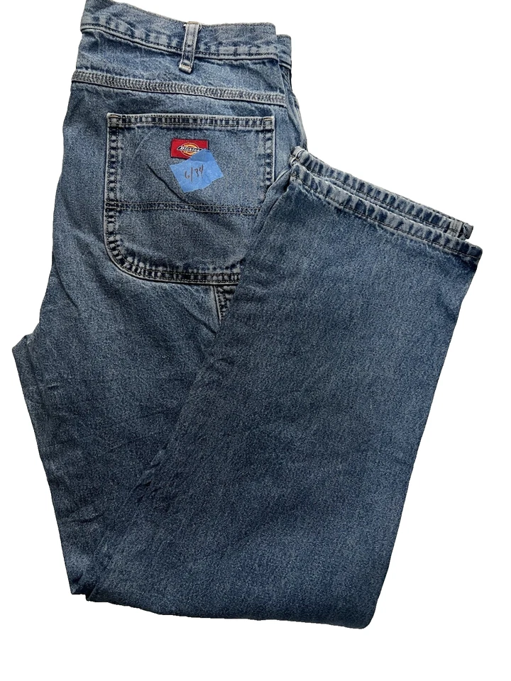 Pantalones de Carpintero Dickies Calce Relajado Para Hombre 36x34 Azul Ropa de Trabajo Envejecido Foto 3 de 4