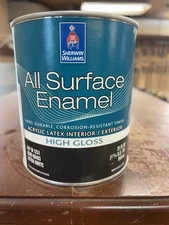 1 Qt Sherwin Williams All Surface Enamel Extra White High Gloss Acrylic Paint
