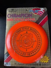NEW Vintage 1985 Imperial Champion Free Style Disc Frisbee Orange No. 8484