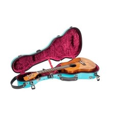 Ukulele Case, Fits Up to 27 Inches  100 Fiberglass Hardshell Tenor Mint Blue
