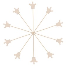 10 Pcs Oggetti Di Scena Per Feste Halloween Mestieri Fai -da -te in Legno