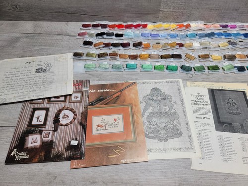 ~100+ DMC Floss Lot Embroidery Thread Bobbins Mixed Colors Lot W Color Chart - Picture 7 of 7