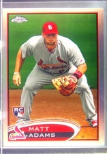 2012 Topps Chrome Matt Adams Refractors RC #199 Cardinals