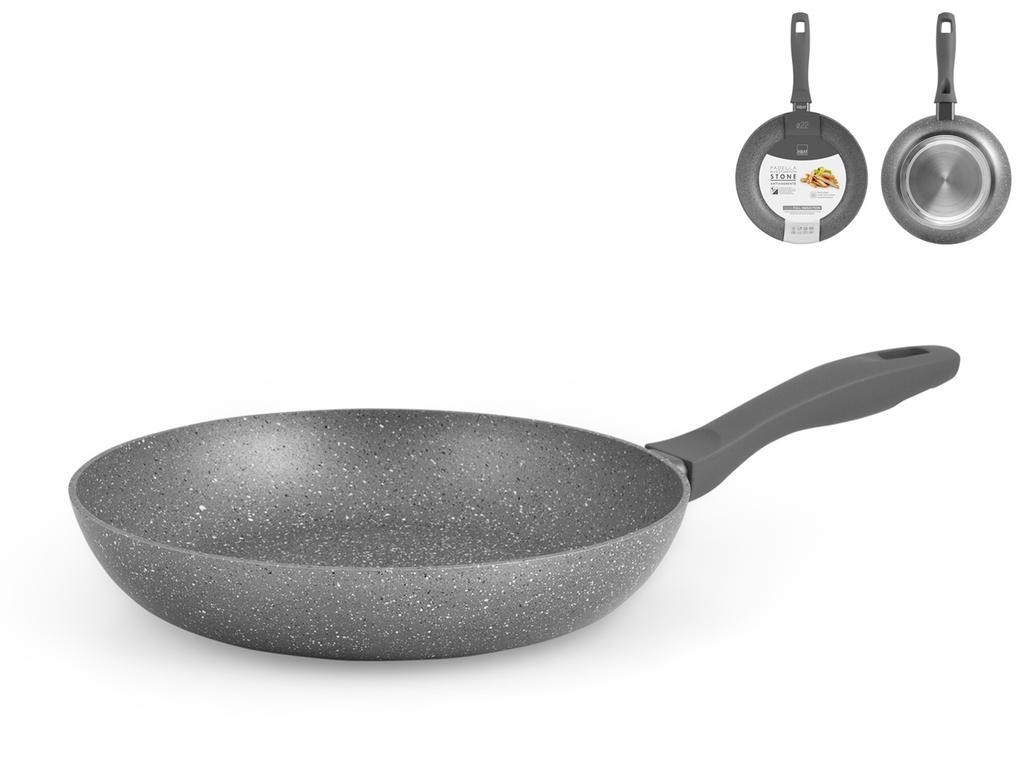 Pan Non-Stick Stone Induction Grey Cm22 H&h