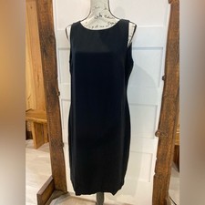 Louben Black Sleeveless Dress Size 12 Classic Elegant Little Black Dress