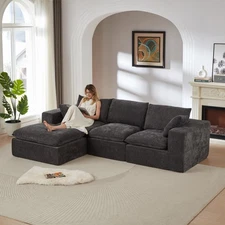 Modern Chenille Cloud Sofa, Freely Combinable, Suitable for Modern Living Room