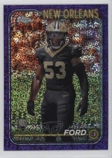 2024 Topps Chrome Rookies Purple Speckle Refractor 10/275 Jaylan Ford #269 1u6