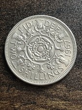 1967 Great Britain UK 2 Two Shillings AU Almost Uncirculated Actual Coin TC3867*