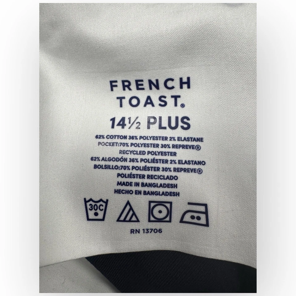 Pantalones de sarga de pierna recta talla grande French Toast para niñas talla 14,5 Plus azul marino nuevos con etiquetas Foto 4 de 4