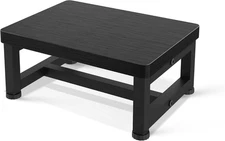 Step Stools for  Kids with Non-Slip Rubber Feet, Heavy Duty Wide Wooden Stepping