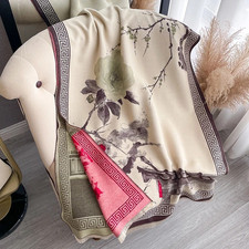Women Brand Ink Wash Painting Scarf Luxury Winter Warm Shawl Pashmina Foulard Ne