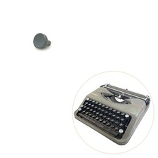 Shift Lock Key for Hermes Rocket Typewriter Vtg Keytop Gray Blank Keyboard thumbnail
