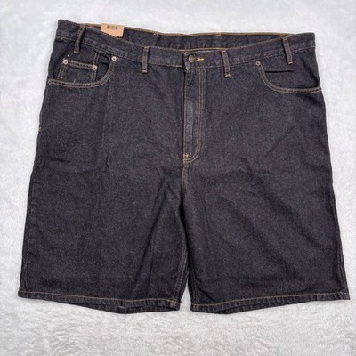 Pitford Menswear Black Denim Shorts Men 46 Rugged Cotton Workwear Jorts Street