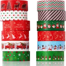 12 Rolls Christmas Holiday Washi Tape 15 Mm Wide Winter Washi Masking Tape Snowf