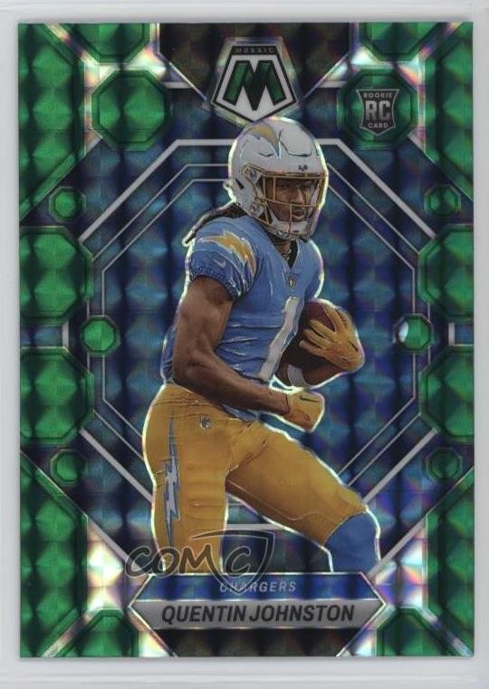 2023 Panini Mosaic Green Mosaic Prizm Quentin Johnston #356 Rookie RC