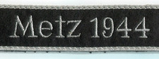 German World War II Waffen Elite Metz 1944 Officers Cuff Title
