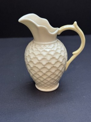 Vintage Belleek Ireland Porcelain Creamer Scale Pattern 6th Mark 4  
