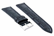22MM LEATHER WATCH STRAP BAND FOR IWC PILOT PORTUGUESE TOP GUN DARK BLUE