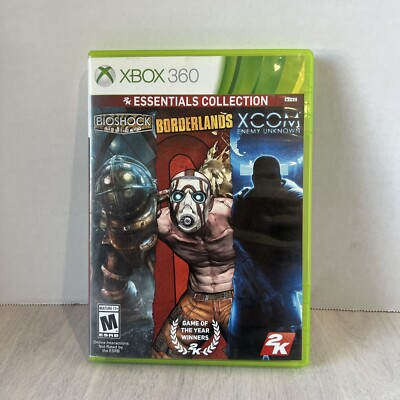 2K Essentials Collection Borderlands XCOM Bioshock (Microsoft Xbox 360, 2013)