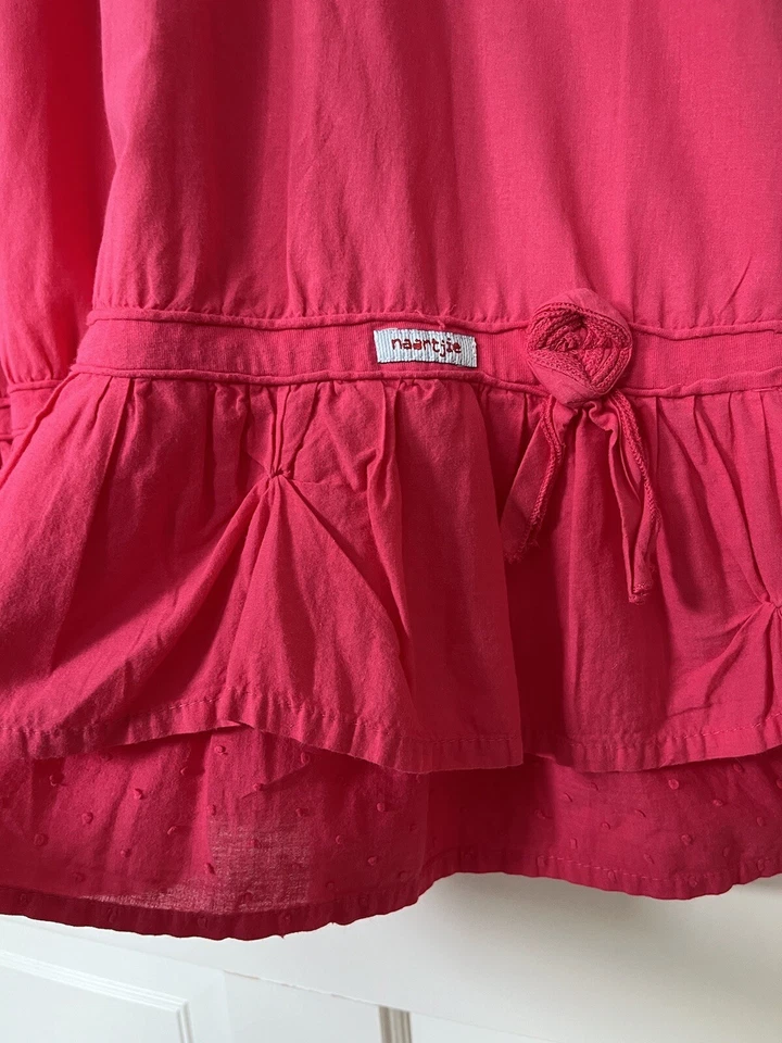 Vestido informal de jersey de algodón rosa brillante NAARTJIE para niñas 10 soleros con volantes XXXXL Foto 2 de 4