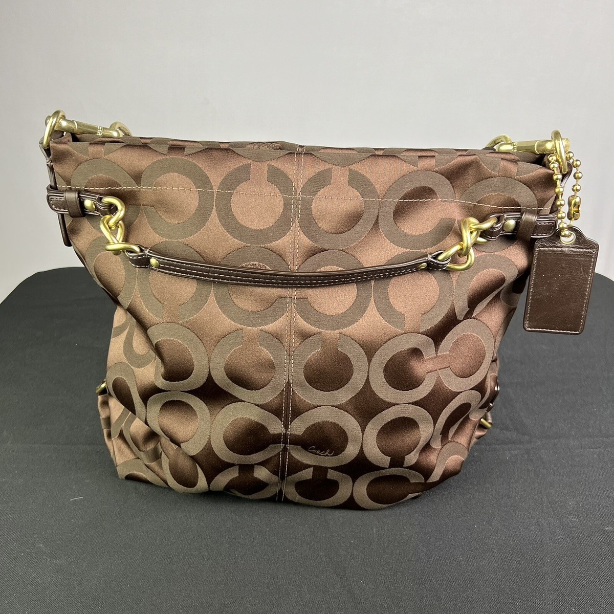 Coach Brown Monogram Logo Shoulder Bag Purse 14146 NEW | eBay