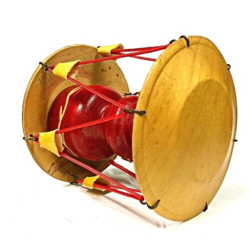Damroo Damaru Djembe Bongo Drum Mini Display Music Wooden Yakusugi Percussion D2 - Picture 2 of 6