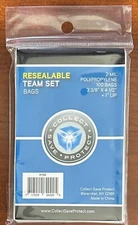 Resealable Team Set Bags 1 Pack of  100 - Bags Fit Single Top loaders - CSP
